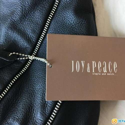Joy & Peace軟身黑色真皮手袋