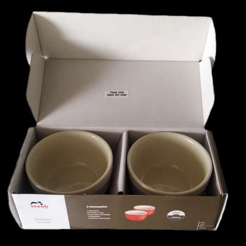 Staub Round Ramekin, Set of 2, Ivory White,  9cm (3.5")