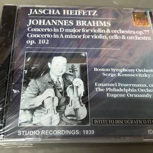 Jascha Heifetz Johannes Brahms 1939年大碟1隻 全新未開 未拆 6首歌曲