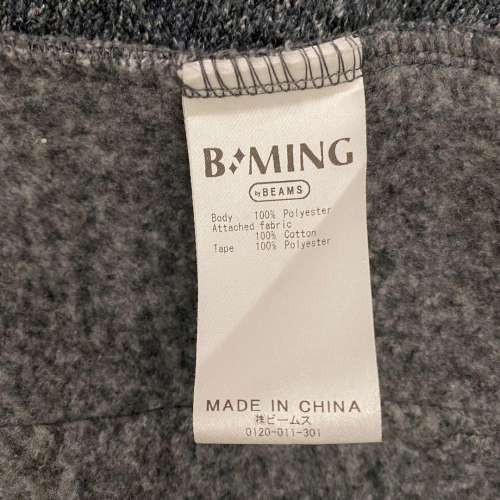 新淨：購自日本 男裝外套 MEN B:MING by Beams Dark Grey Color Fleece Jacket Size...