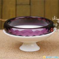 全新紫色水晶玻璃手鐲 包平郵