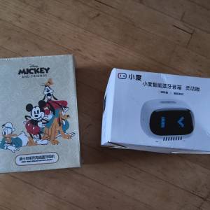售全新Disney小熊維尼無線藍芽耳機+小度智能藍芽音箱靈動版