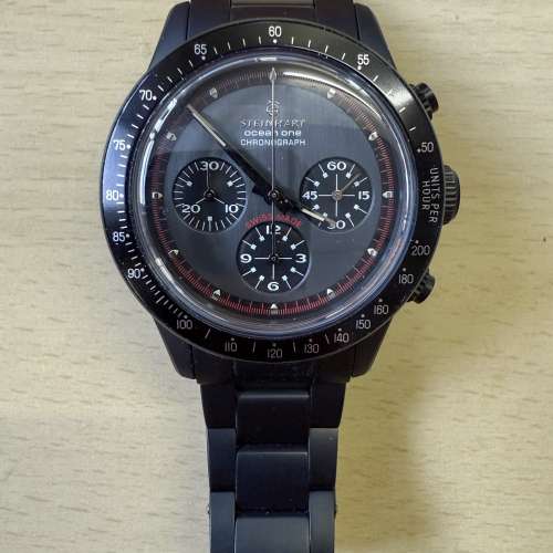 STEINHART OCEAN ONE VINTAGE CHRONOGRAPH BLACK DLC