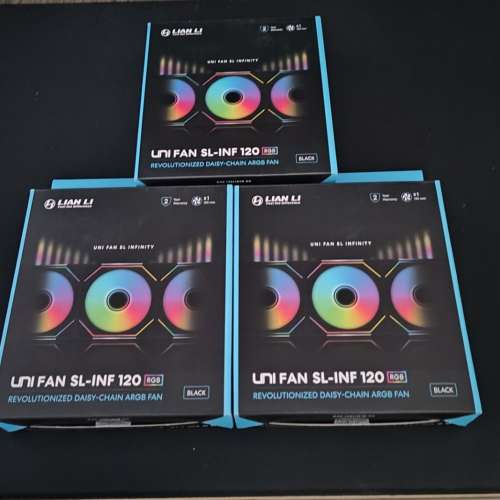 （全新未開封）Lian Li 聯力 Uni Fan SL-Inf 120 RGB 風扇（黑色）