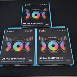 （全新未開封）Lian Li 聯力 Uni Fan SL-Inf 120 RGB 風扇（黑色）