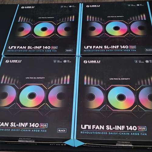 （全新未開封）Lian Li 聯力 Uni Fan SL-Inf 140 RGB 風扇（黑色）