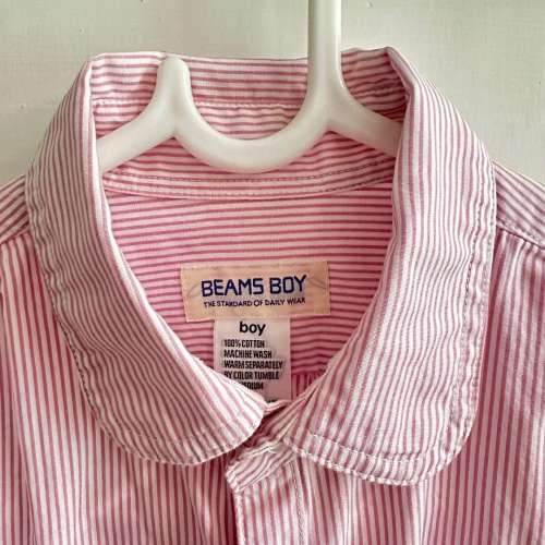 新淨：Beams Boy Pink/White Women’s Shirt Free Size - 日本製造 Made in Japan -...
