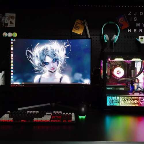 第 7代 Intel® Core™ i7 處理器 台式電競RGB 電腦主機，高配16G 記憶體，4G獨立顯...