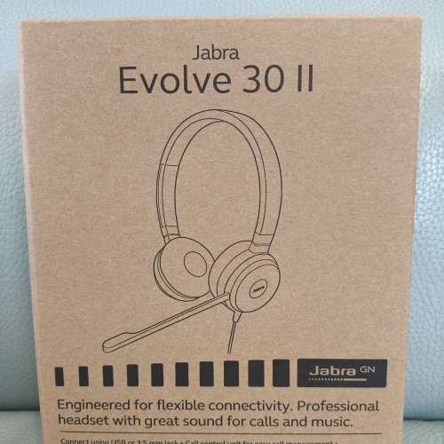 全新 Jabra Evolve 30 II USB MS Stereo Headset 頭戴式耳機
