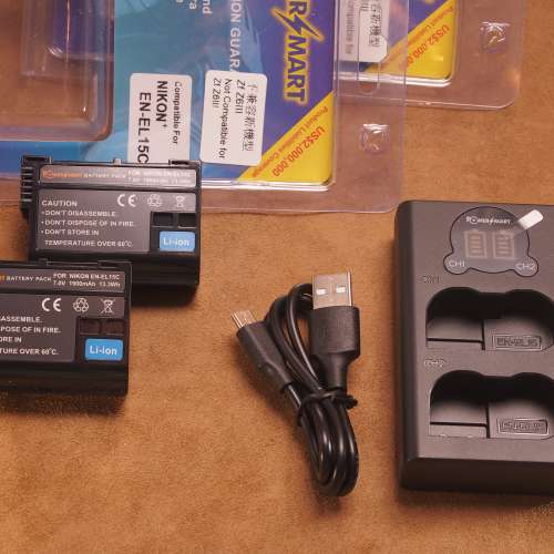 香港行貨( 2x EN-EL15C電池 連 1x EN-EL15 USB雙位充電器 )優惠套裝合Nikon Z8,Z7,...