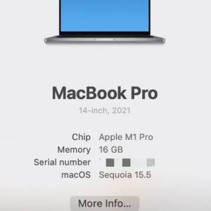 Apple MacBook Pro (2021) M1-Pro 16Gb 512Gb SSD 14inch