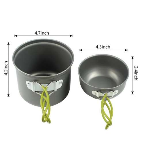 鋁合金露營鍋 1-2人露營煮食用具 camping cooking set