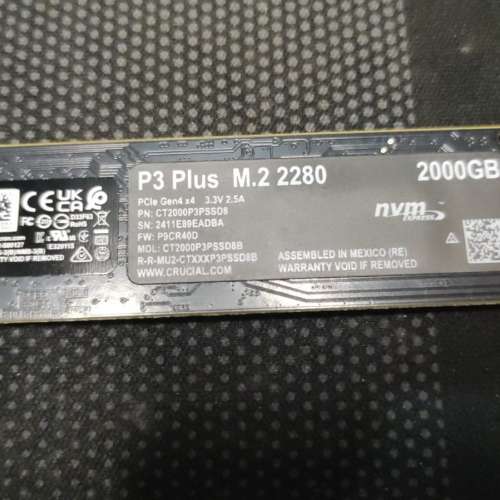 Crucial P3 Plus 2TB PCIe M.2 2280 SSD