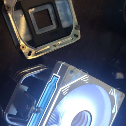 AM4 塔散熱器 4銅管 包兩把白色ARGB風扇