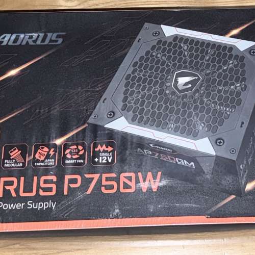全新 GIGABYTE AORUS P750W 80PLUS GOLD FULL MODULAR ATX POWER SUPPLY