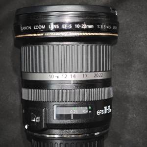 canon 10-22 USM EFS 佳能 apsc 10mm 22mm 冇盒冇單冇證冇罩 99%new 送filter 鏡片...