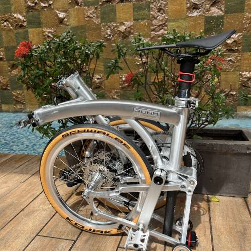 2025 鋁合金款 RUHM PRO C (PRO 1) 7速 C剎 碳纖維座管 16吋349 折叠車 送前後蛙燈叮...