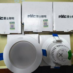 全新 NVC雷士，5個天花led燈，3000K(暖白光)，3W，開孔 75mm~85mm