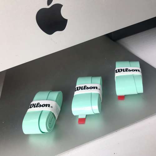🎾 WILSON Overgrip 3pc Set NEW 全新 球拍 手帶 防滑帶 防滑膠 握把帶 握把膠 粉綠 ...