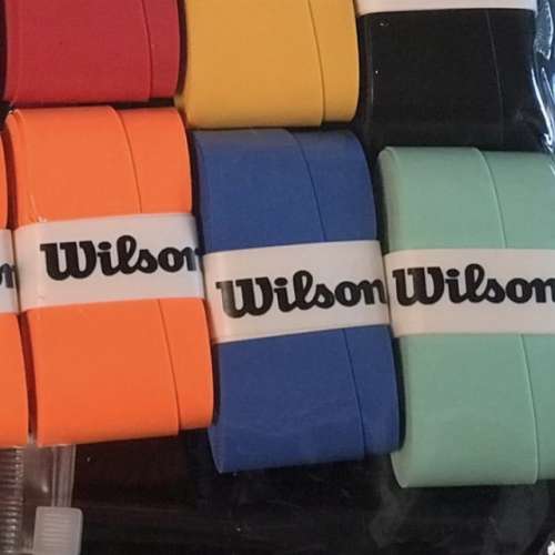 🎾 WILSON Overgrip 3pc Set mix color NEW 全新 球拍 手帶 防滑帶 防滑膠 握把帶 ...