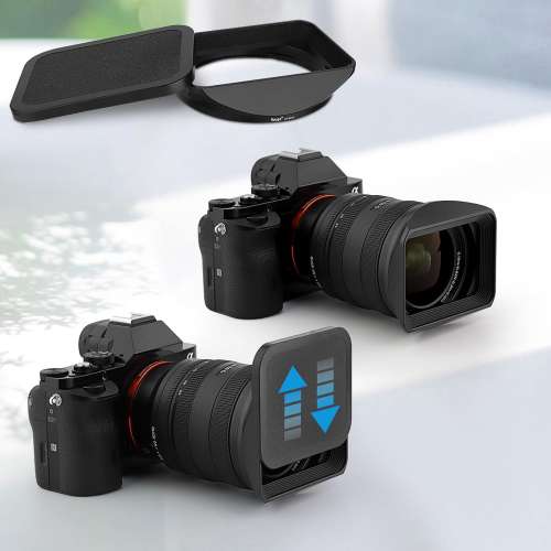 Haoge LH-E245 Metal Square Lens Hood For Sony FE 24-50mm F2.8 G Lens