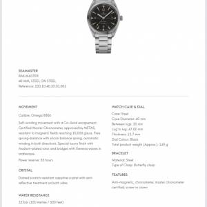 2024 omega railmaster specification