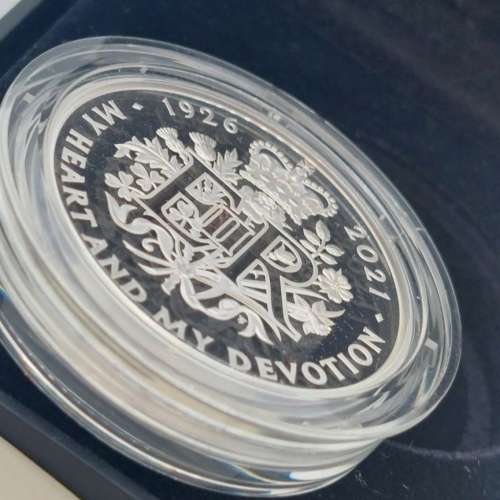 2021 QUEENS 95th BIRTHDAY SILVER PIEDFORT &pound;5 IN CASE OF ISSUE WITH COA/2安士...