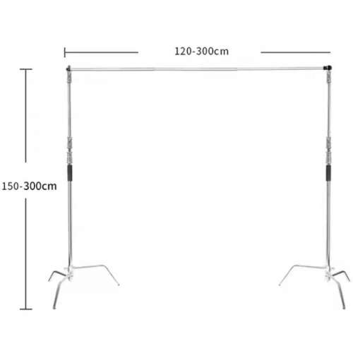 Selens Stainless Steel C Stand With Chromakey Background Backdrop 不鏽鋼龍門架...