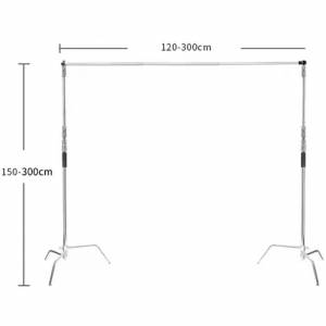 Selens Stainless Steel C Stand With Chromakey Background Backdrop 不鏽鋼龍門架...