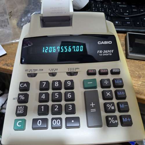 CASIO 計算機, 加數機, adding machine 可出紙,