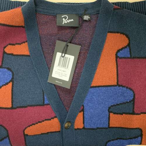 全新 PARRA 外套 有吊牌 長袖 針織衫 BY PARRA CRAYONS ALL OVER KNIT CARDIGAN 10...