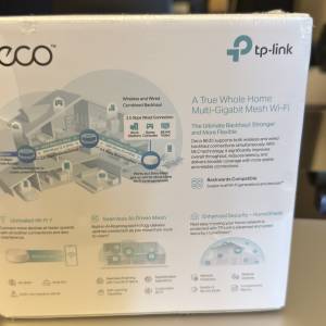 全新未開封 TP-Link Deco BE5000 (1-pcs)WiFi7  Mesh Router 路由器