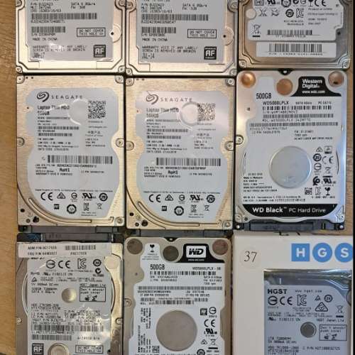 2.5” Hard disk  2吋半硬碟 750GB 500GB 320GB
