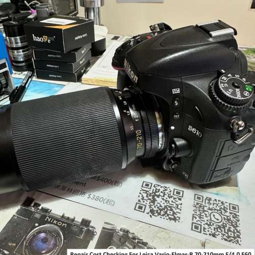 Repair Cost Checking For Leitz Vario-Elmar-R 70-210mm F/4 抹鏡清潔、光圈維修、...
