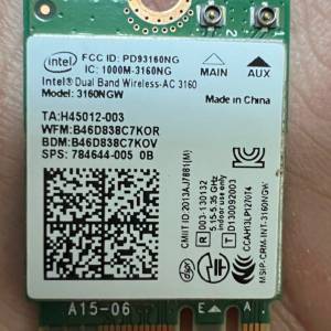 Intel 3160 AC WiFi 5