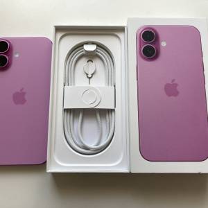 港行全新 iPhone 16 plus 128gb 粉紅色 一年AppleCare what app 6497 6645