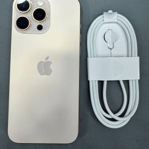 99%New iPhone 16 Pro Max 256GB 金色 蘋果保養至2025-11-11 電池效能100% 香港行貨...