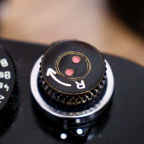 Black Paint soft release button 快門鍵 made of Brass 黑漆 露銅