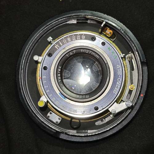 Rodenstock ysarex 127/4.7 改 Mamiya RZ MOUNT 中幅鏡 127mm 快門正常，光圈開合...