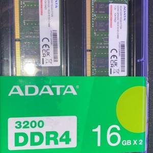 全新 Adata DDR4 3200 16GBx1條