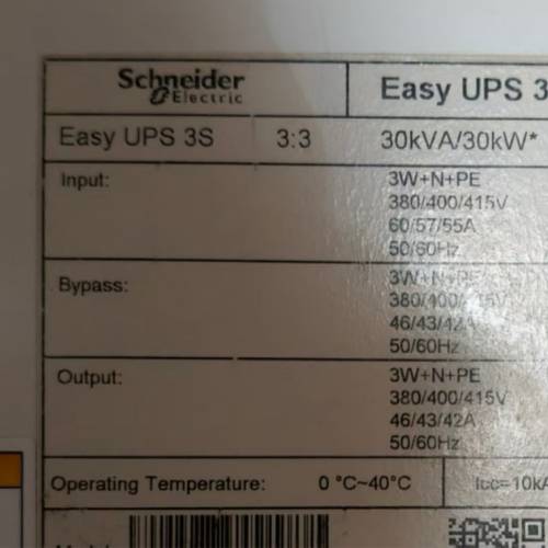 APC UPS Easy 3s 15-30KW