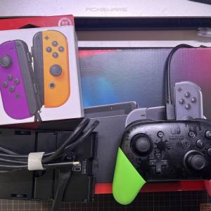 Switch 1 大電版灰色 全齊 送多配件