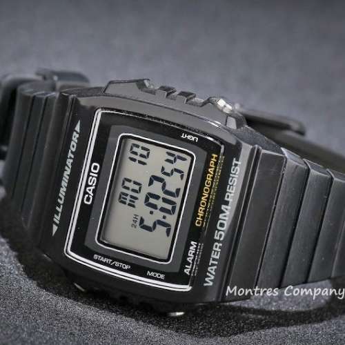 Montres Company 香港註冊公司(32年老店) 卡西歐 CASIO 七年電池壽命 黑色 W-215H-1...