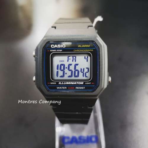 Montres Company 香港註冊公司(32年老店) 卡西歐 CASIO W-217H W-217H-1A 七年電池...