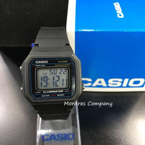 Montres Company 香港註冊公司(32年老店) 卡西歐 CASIO W-217H W-217H-1A 七年電池...