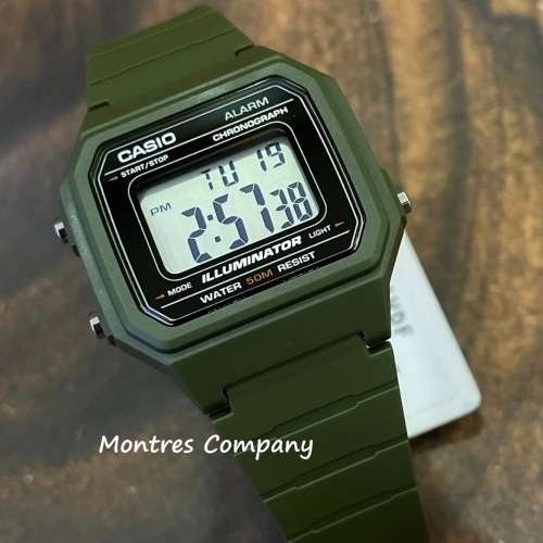 Montres Company 香港註冊公司(32年老店) 卡西歐 CASIO W-217H W-217H-3A 七年電池...