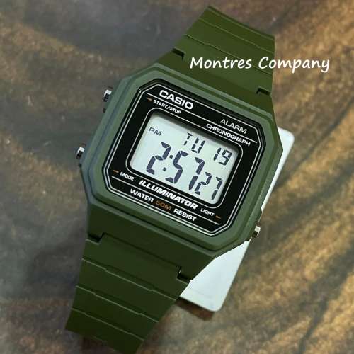 Montres Company 香港註冊公司(32年老店) 卡西歐 CASIO W-217H W-217H-3A 七年電池...