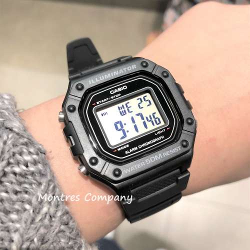 Montres Company 香港註冊公司(32年老店) 卡西歐 CASIO W-218H W-218H-1A 七年電池...