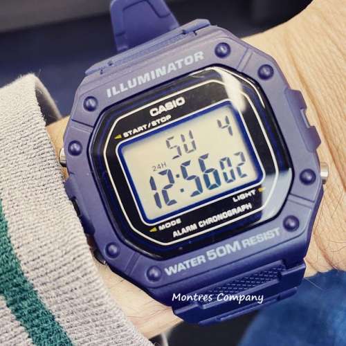 Montres Company 香港註冊公司(32年老店) 卡西歐 CASIO W-218H W-218H-2A 七年電池...