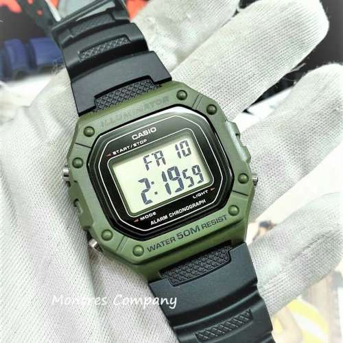 Montres Company 香港註冊公司(32年老店) 卡西歐 CASIO W-218H-3A 七年電池壽命 運...